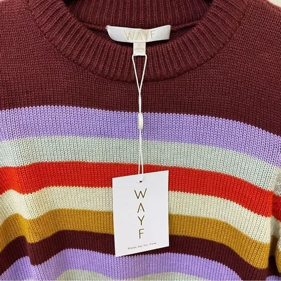 Wayf Emma Stripe Long Sleeve Sweater Small - Picture 5 of 9